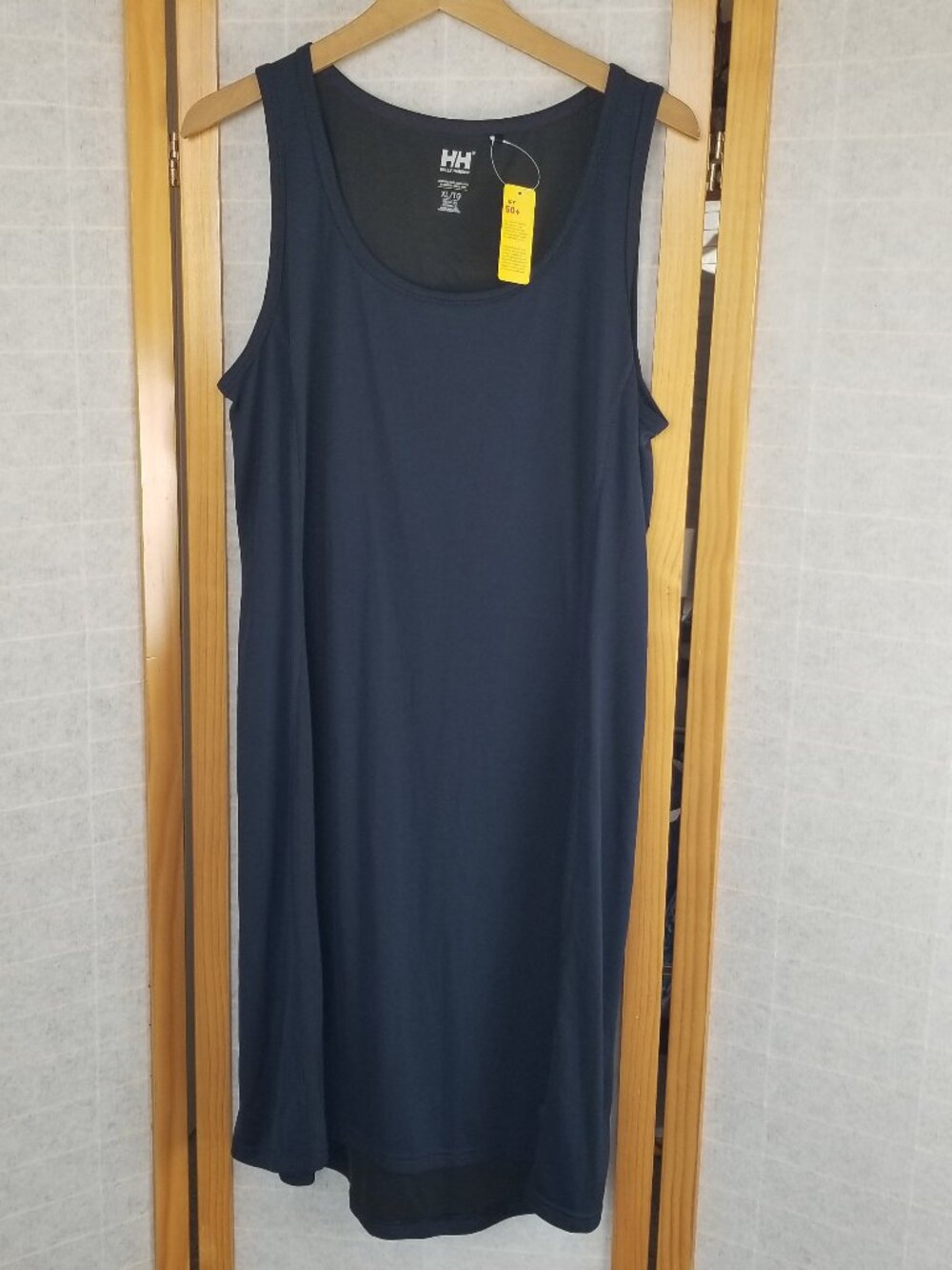 NEW Helly Hanson Navy Tank Dress Active Solen UPF 50+ Midi Length Size XL NWT